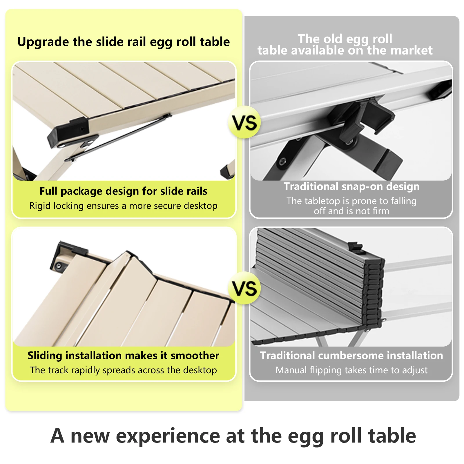 TABLE pliante Portable en acier au carbone avec sac de transport – Image 5