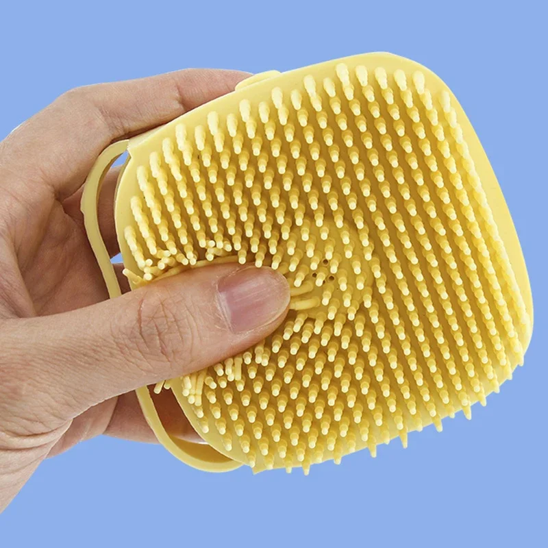 Brosse de bain en silicone pour chat/chien, brosse douce à remplissage – Image 6
