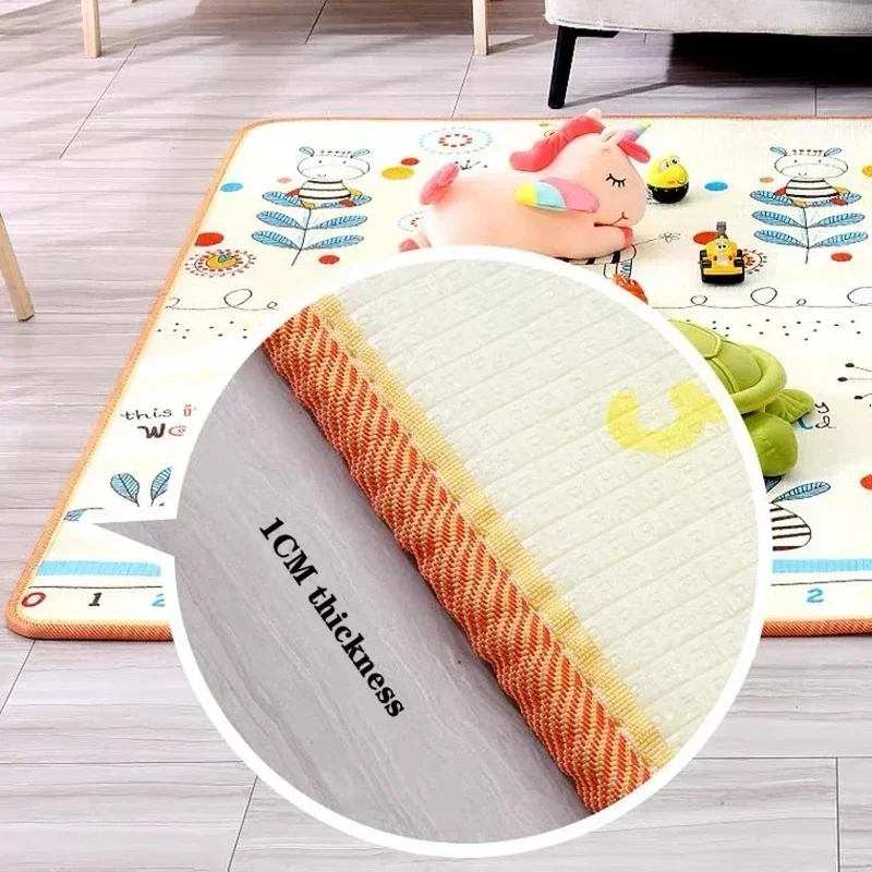 Tapis de jeu/d'activité rampant pour bébé EPE non toxique sécuritaire 5 tailles au choix – Image 3
