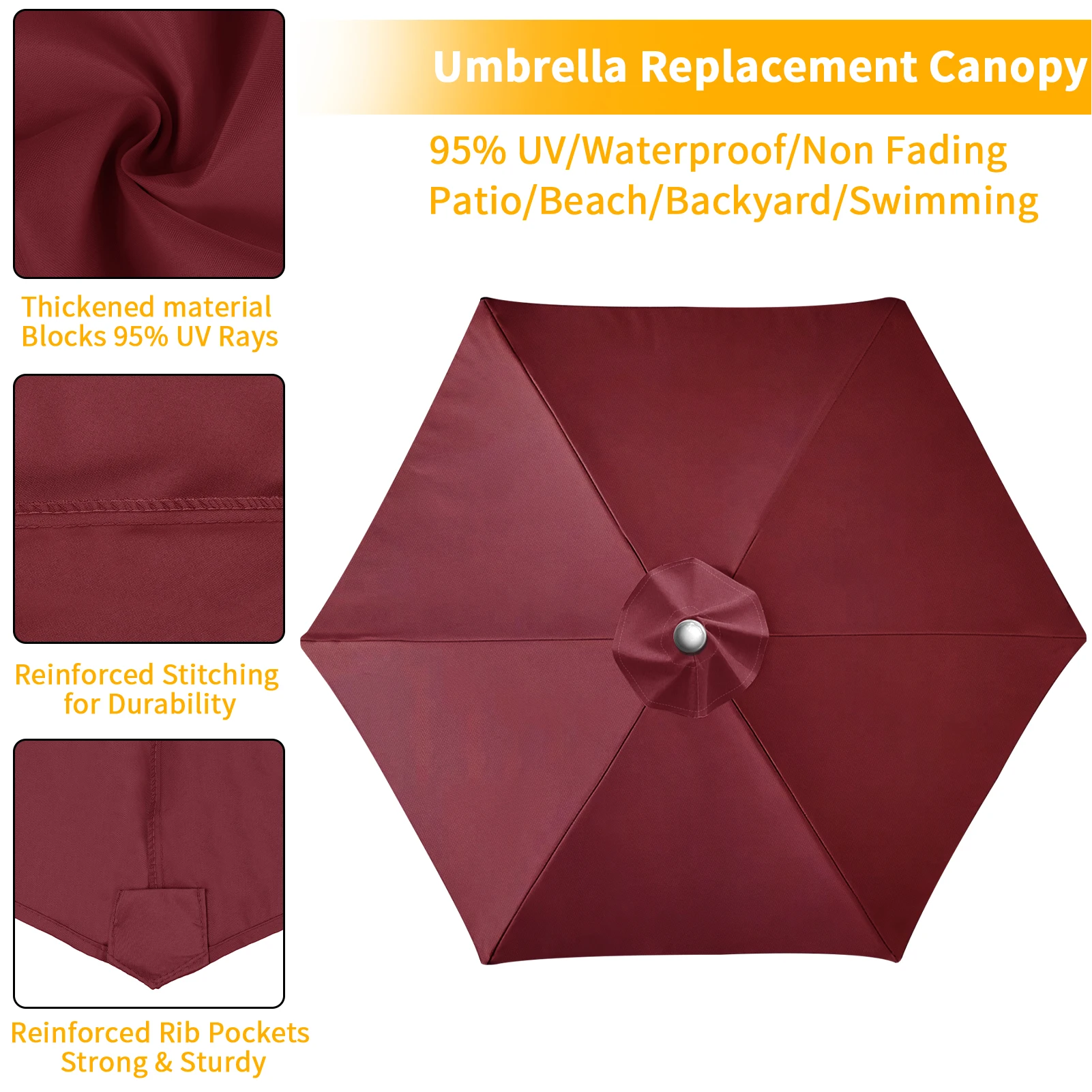 TISSU DE REMPLACEMENT pour Réparation de Parasol – Image 19