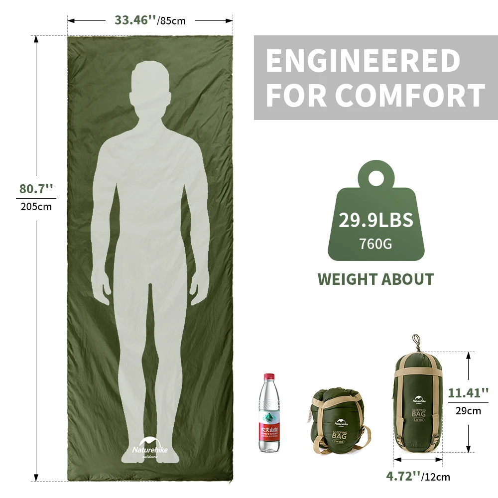 Sac de couchage de camping, imperméable, ultraléger, 3 saisons, grand sac Naturehike 2026 – Image 5