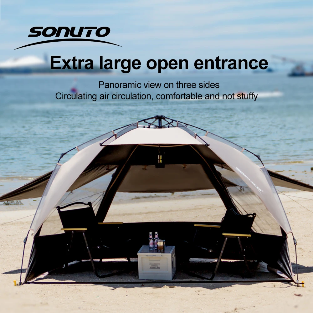 Tente/habrit de camping, ouverture automatique rapide, Sonuto 3-4P – Image 6
