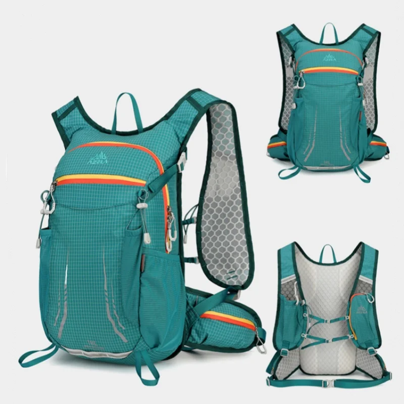 Sac à dos de cyclisme d'extérieur 18 l, grande capacité, léger, unisexe, multifonctionnel, imperméable, en nylon – Image 9