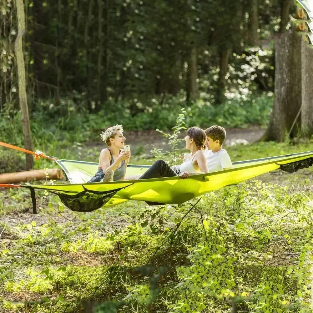 Hamac triangulaire multi-personnes filet pliable en maillerobuste – Image 5