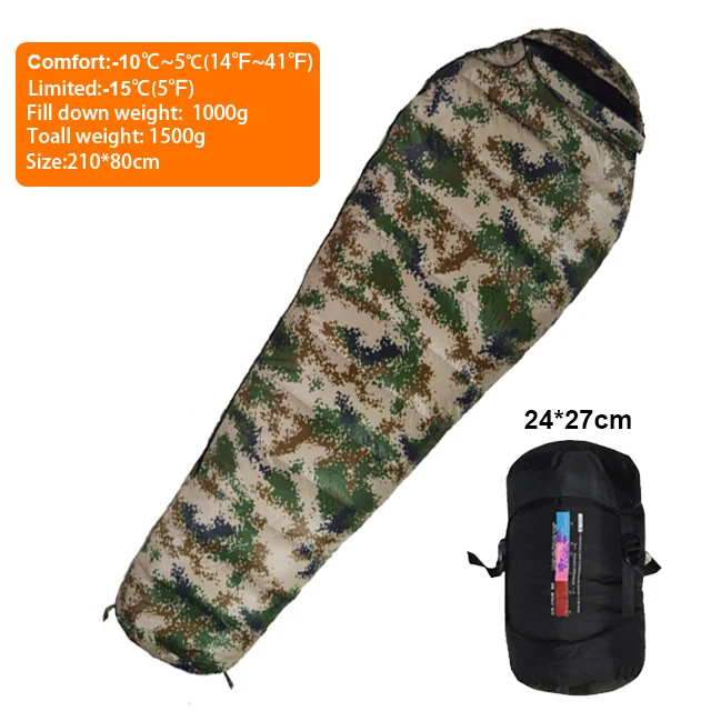 Sac de couchage momie ultraléger, chaud duvet de canard 0°/-20°C automne/hiver – Image 7