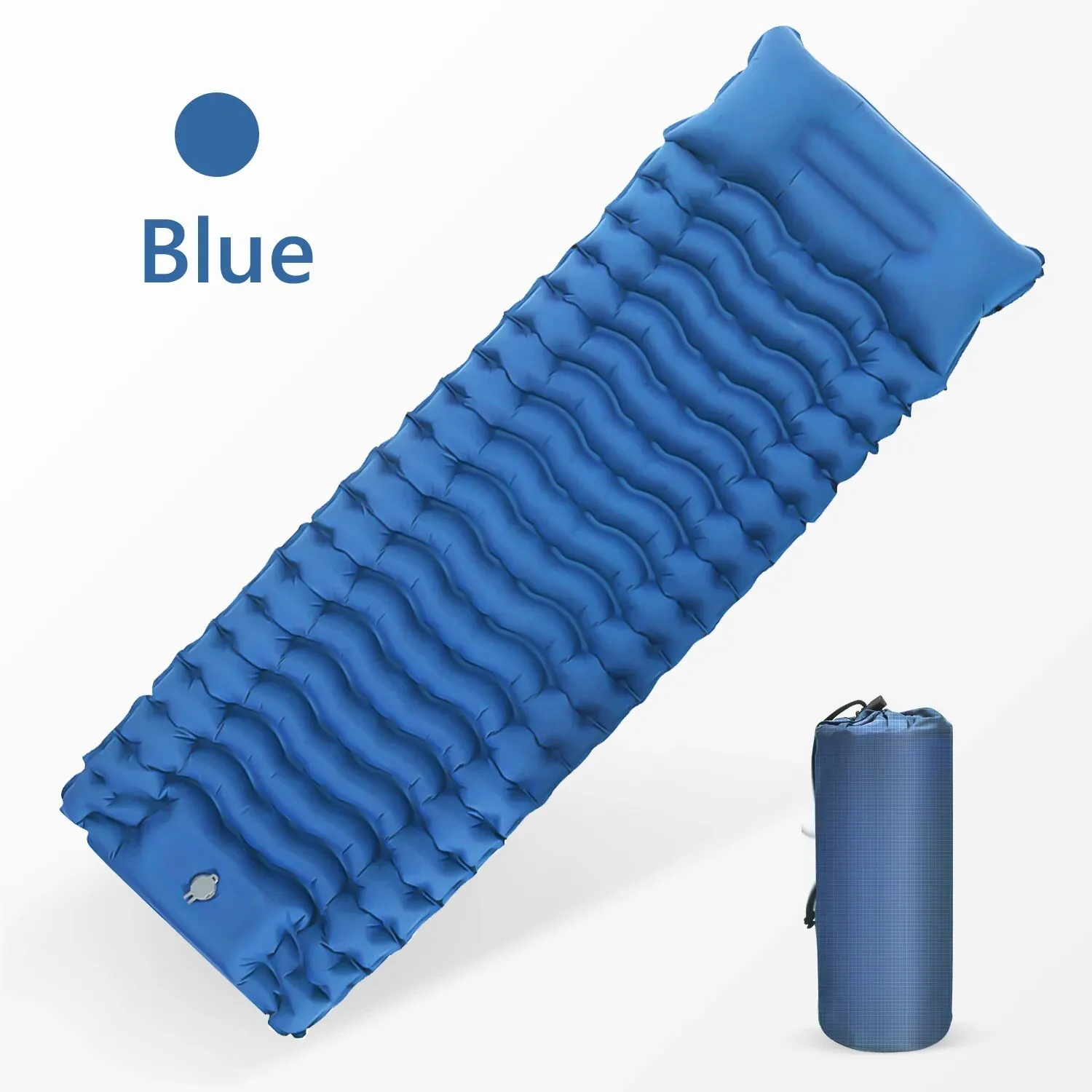Matelas gonflable de camping épais avec oreiller intégré à pompe – Image 8