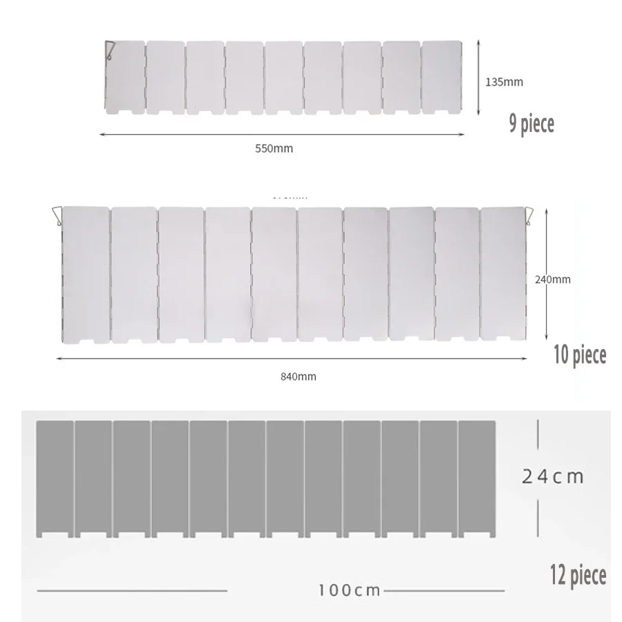 Para-vent haute pour réchaud/cuisinière - en aluminium compact et pliable – Image 4