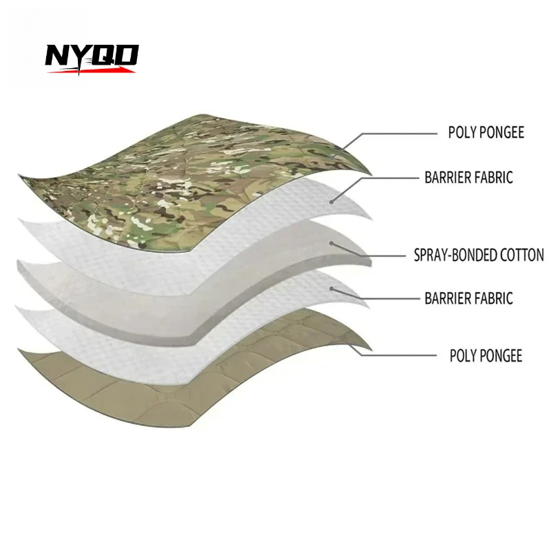 Poncho/Couverture camouflage isolante imperméable doublure chaude d'hiver idéale pour la chasse ou acivité en plein air – Image 2