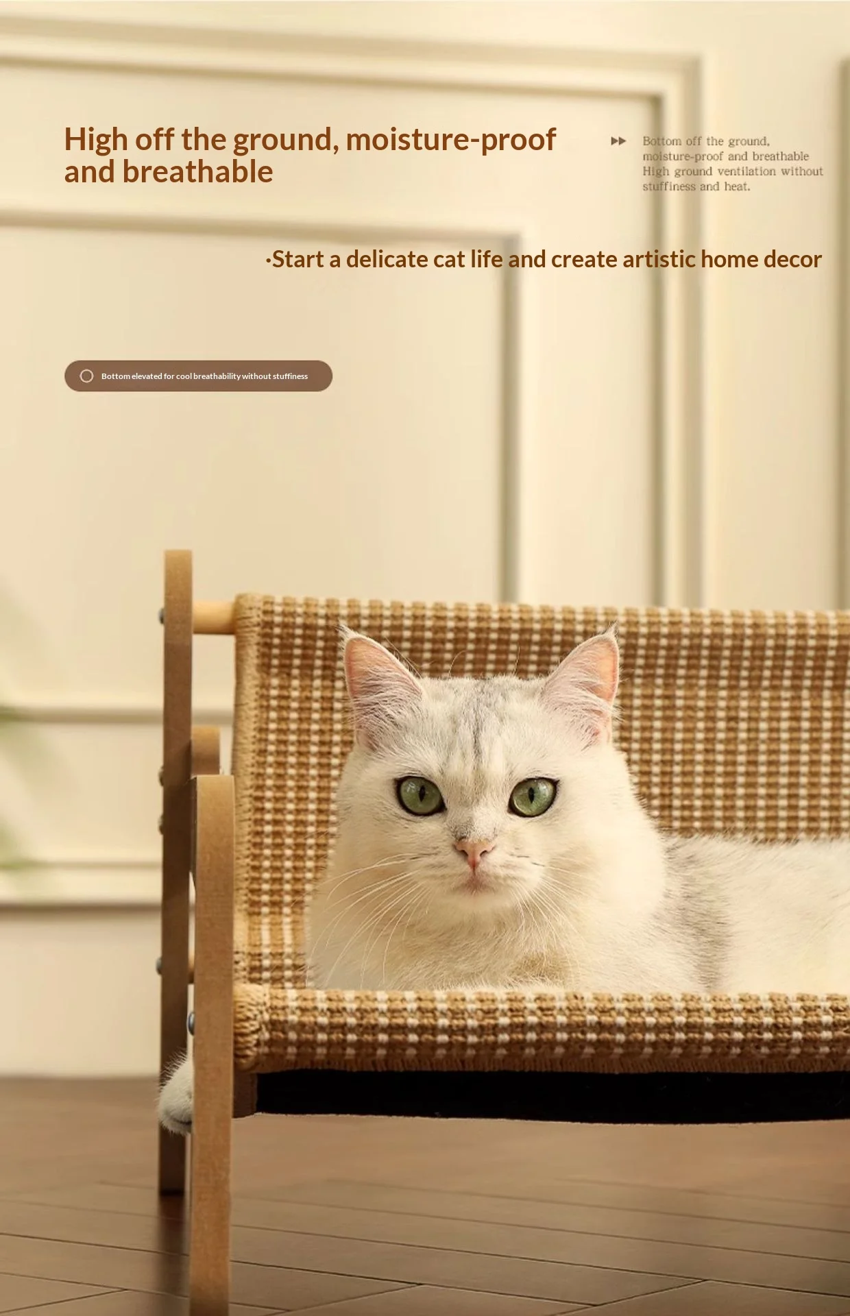 Lit de repos pour chat en forme de canapé Griffoir pour chat – Image 11