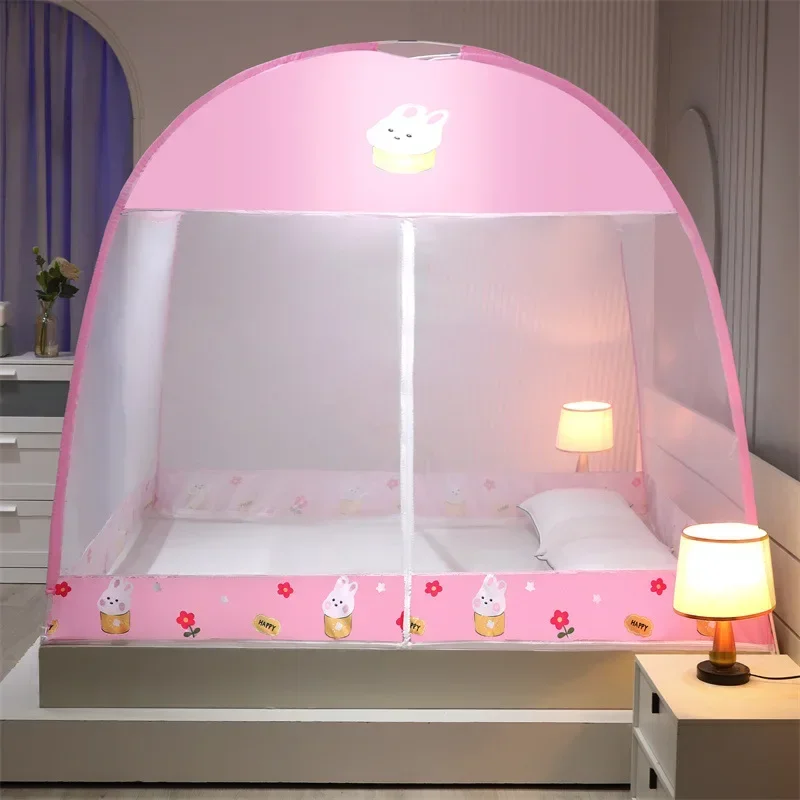 Moustiquaire de lit pliable pour lit double, respirante, anti-moustiques, pour la maison, les voyages et le camping – Image 15