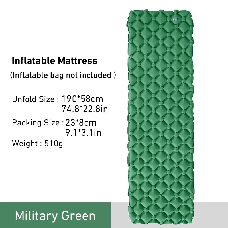 Matelas gonflable ultraléger Coussin d'air d'extérieur Randonnée WESTTUNE – Image 7
