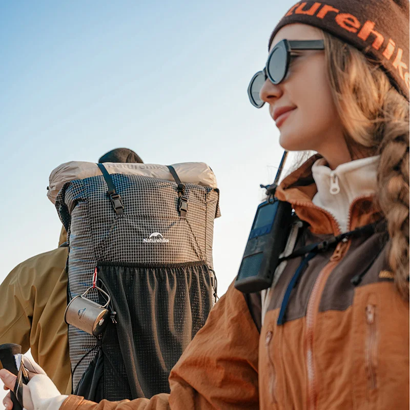 Sac à dos de randonnée Grande capacité (30/45L/60L) Sac à cadre en aluminium Naturehike Rock Series – Image 2