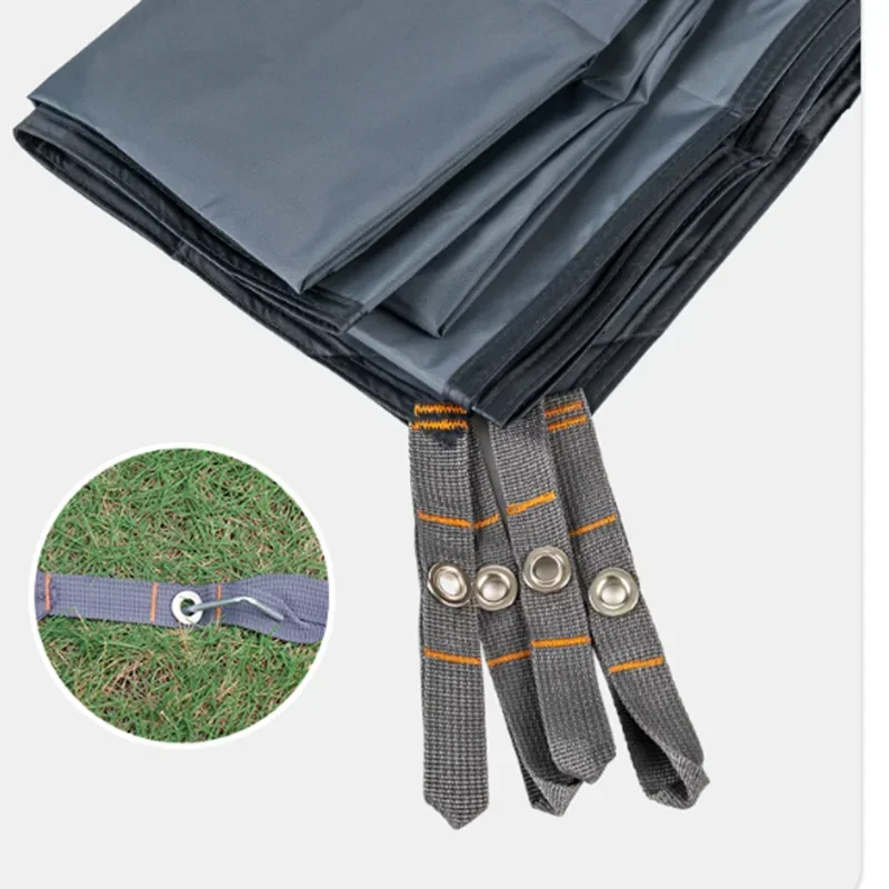 Tapis de sol de camping, portable, pliable imperméable, 210D, Oxford, plage/pique-nique HIKEMN avec attache pour fixation – Image 4