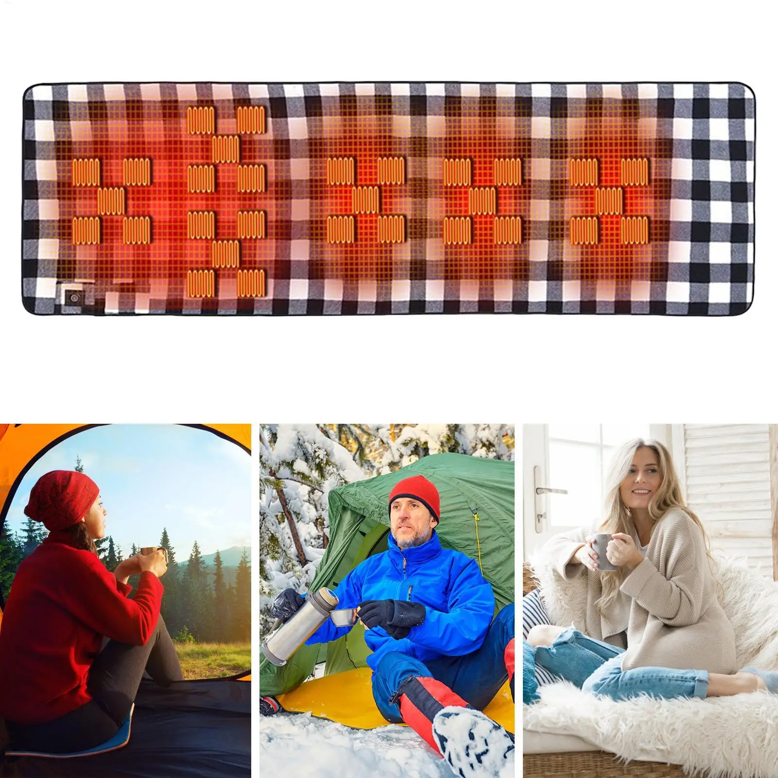Sac de couchage chauffant USB portable 5 V pour camping en plein air, réglage à 3 vitesses – Image 6