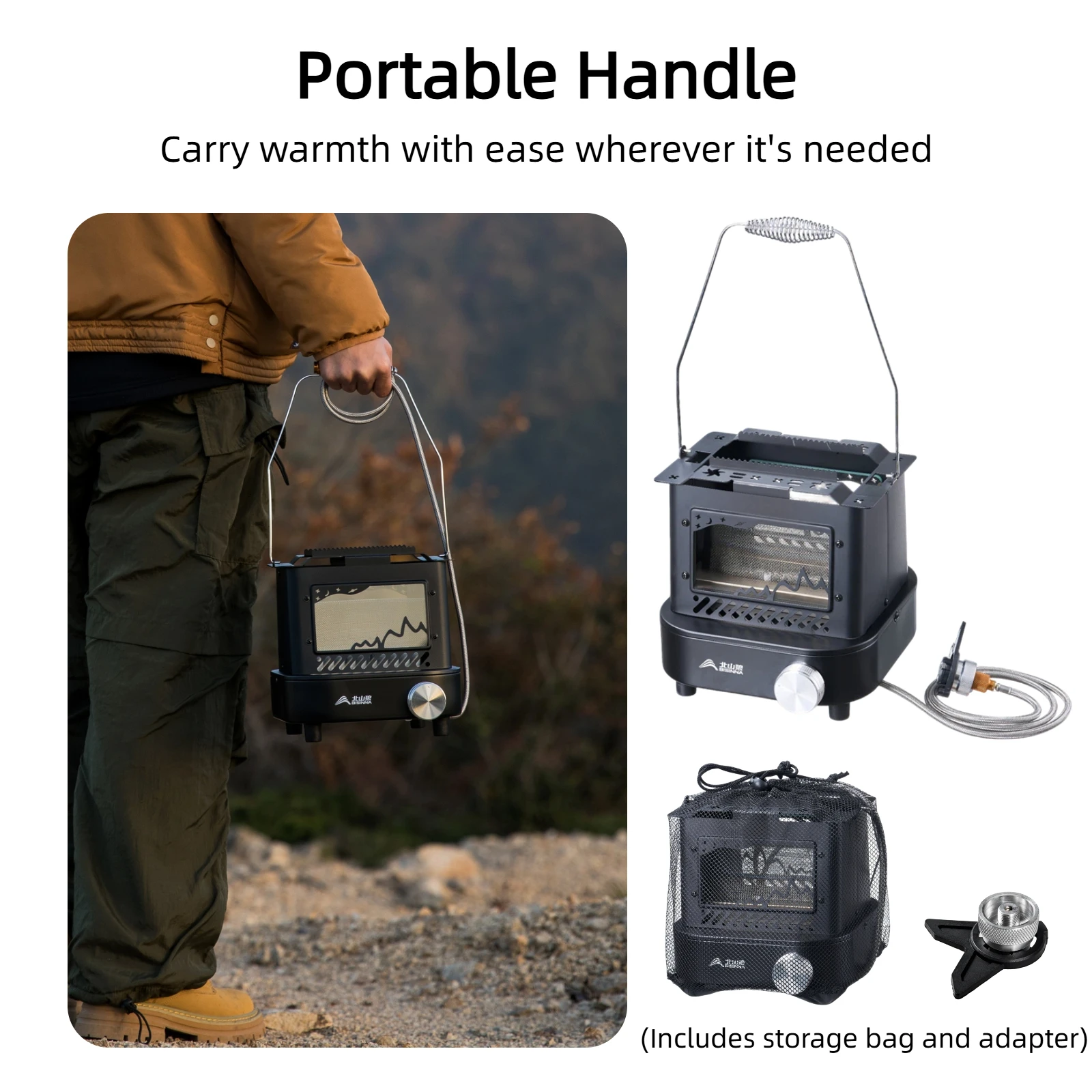 Réchaud/Cuisinière/Chauffage à gaz rétro légère plein air BISINNA – Image 4