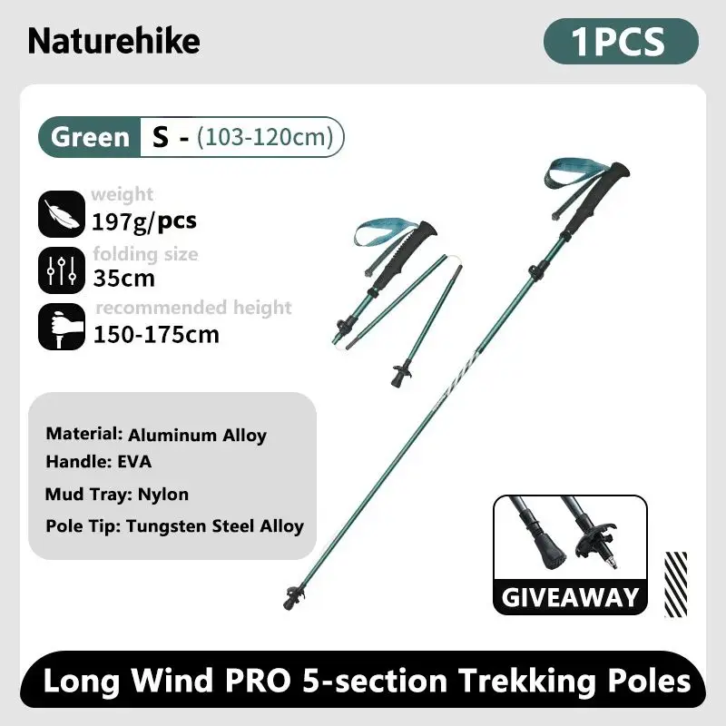 Bâtons de randonnée en fibre de carbon sections Naturehike 5 – Image 16