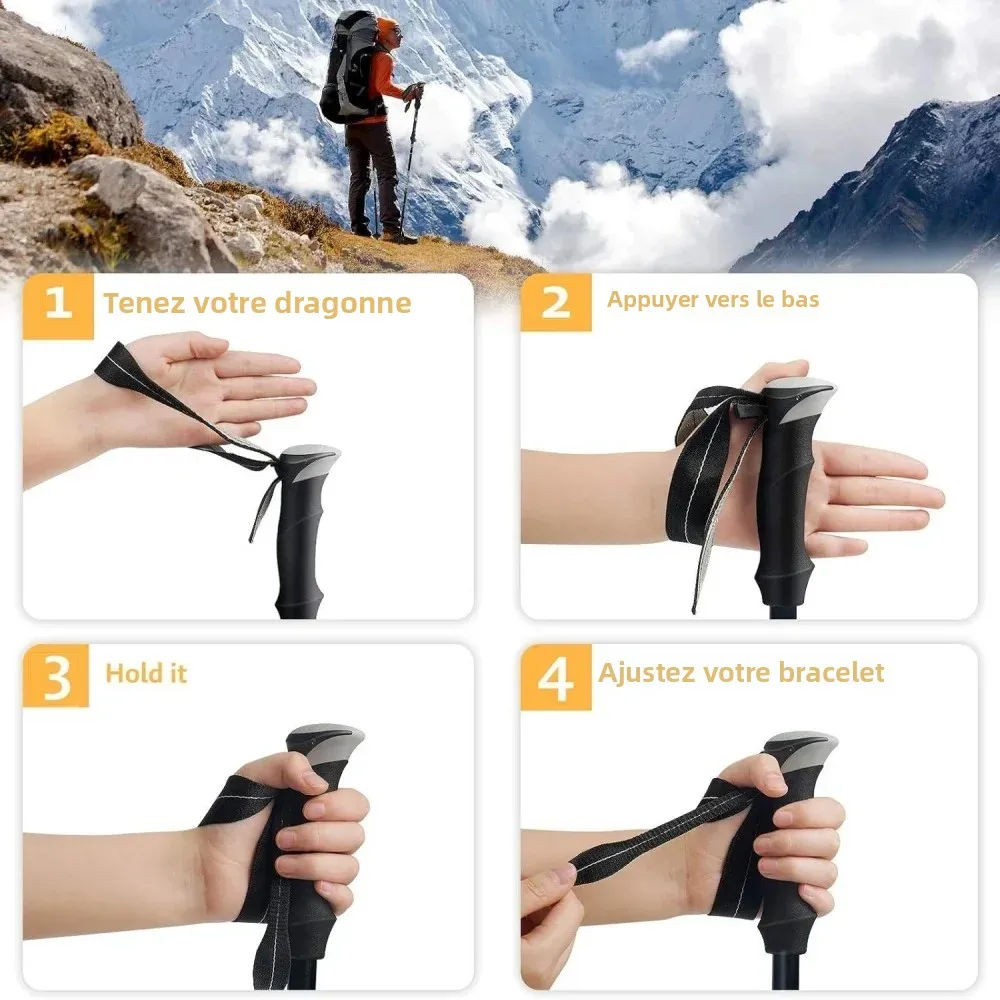 2 bâtons de trekking ultralégers pliables – Image 4