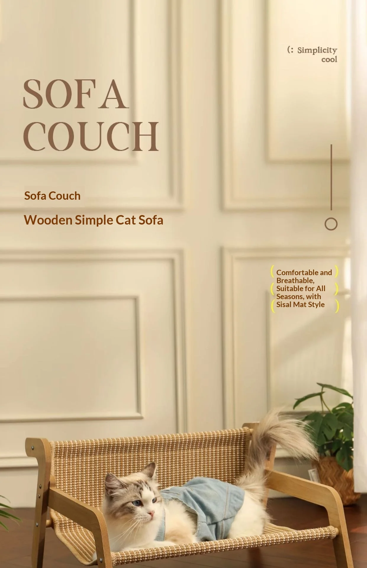 Lit de repos pour chat en forme de canapé Griffoir pour chat – Image 7