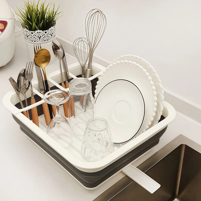Égouttoir à vaisselle pliable et portable pour cuisine – Image 3