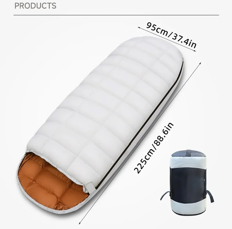 Sac de couchage en duvet imperméable plus large 225CM * 95CM – Image 11