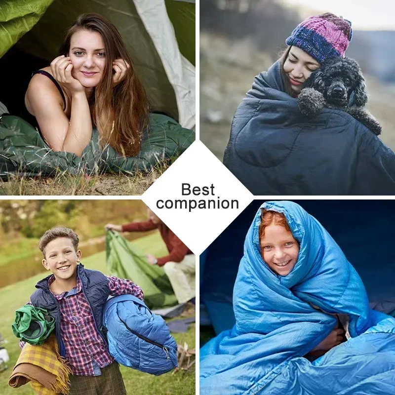 Sac de couchage ultraléger, imperméable, enveloppe chaude, 3 saisons, 15/5°C 1er Prix – Image 5