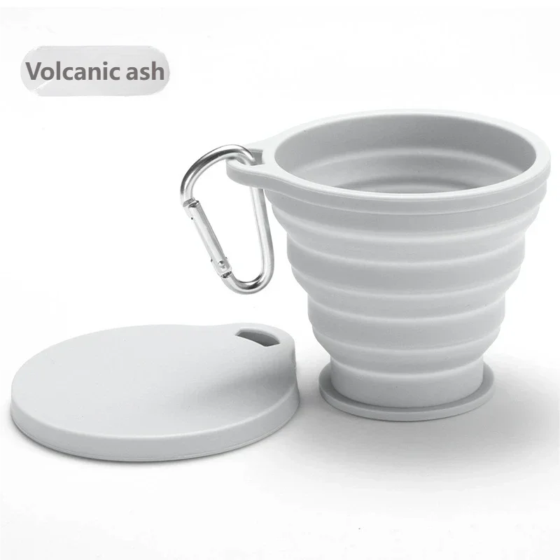 2 tasses pliables portables en silicone avec trou de suspension – Image 5