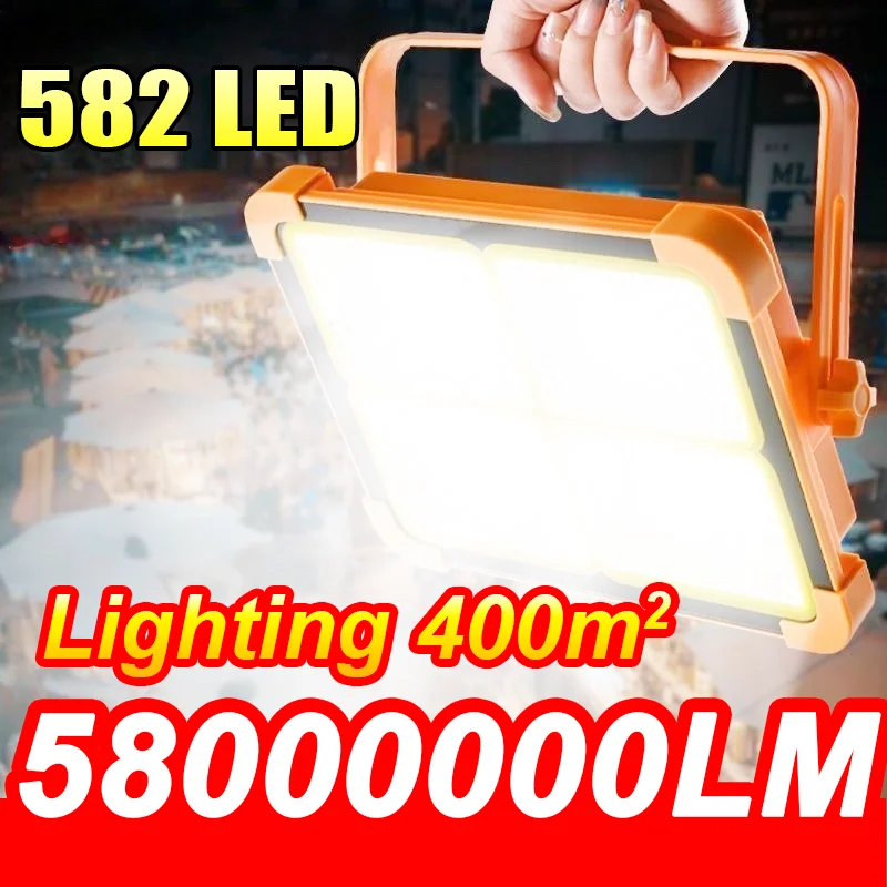 Lampe ultra puissante solaire d'extérieur 58 000 000 LM, rechargeable 20 000 mAh