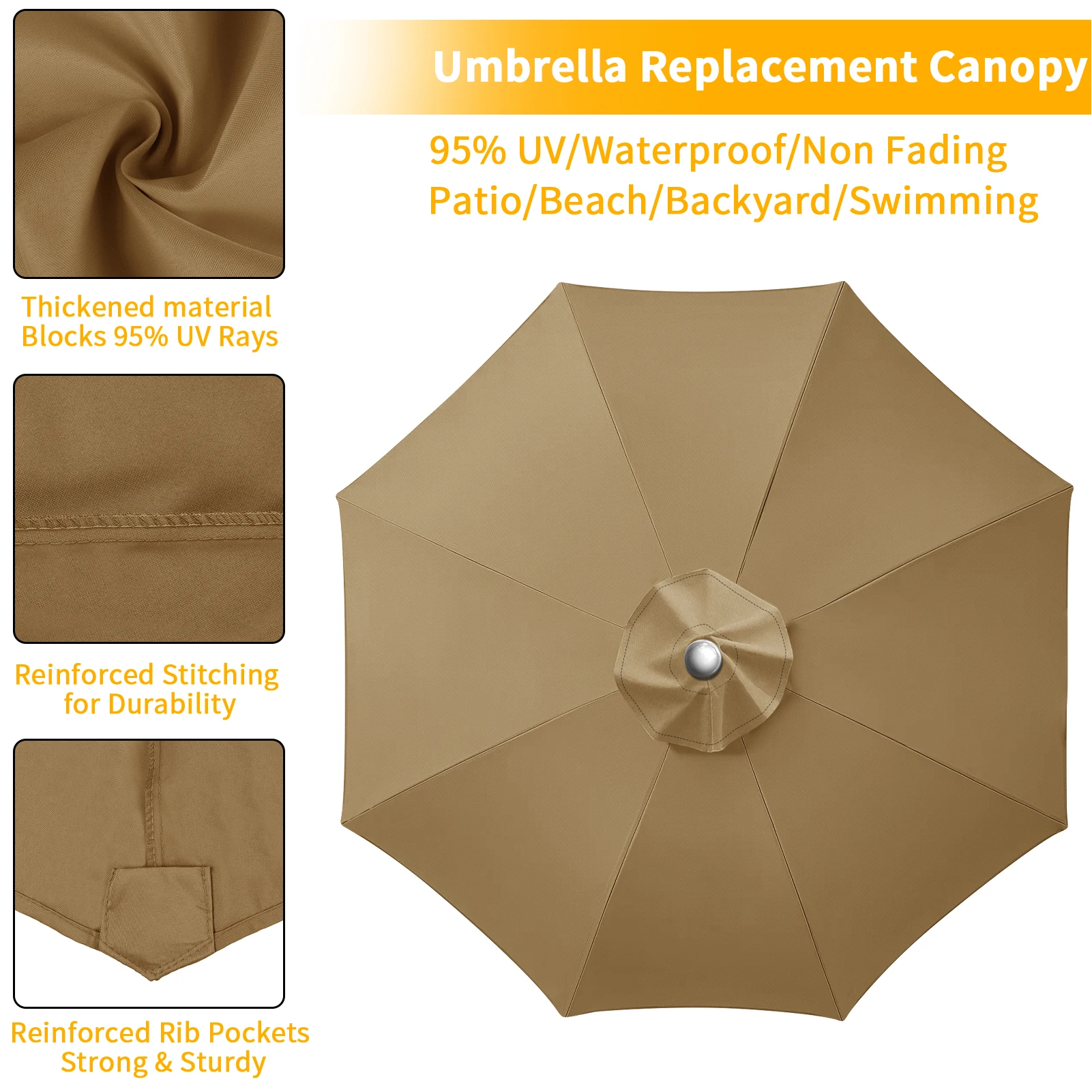 TISSU DE REMPLACEMENT pour Réparation de Parasol – Image 16