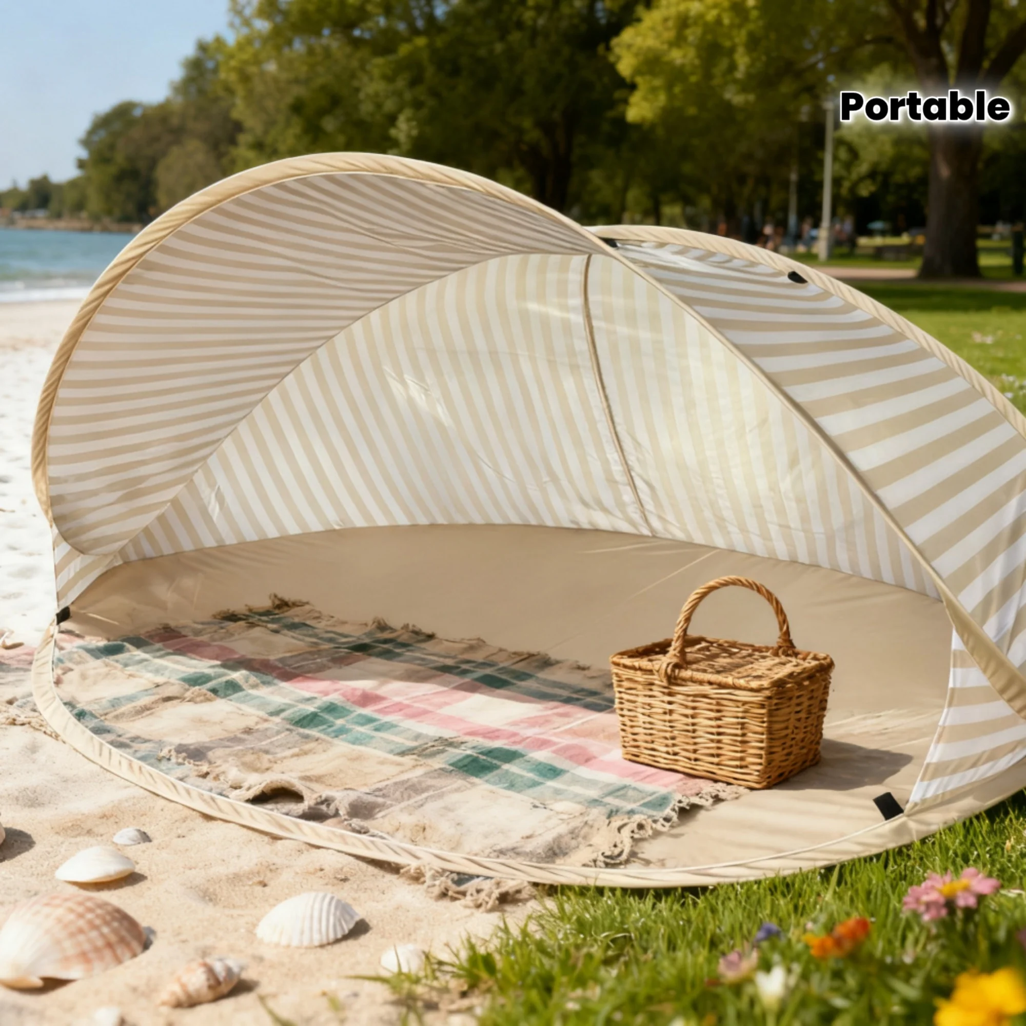 Tente de plage/pique-nique pour 2 personnes