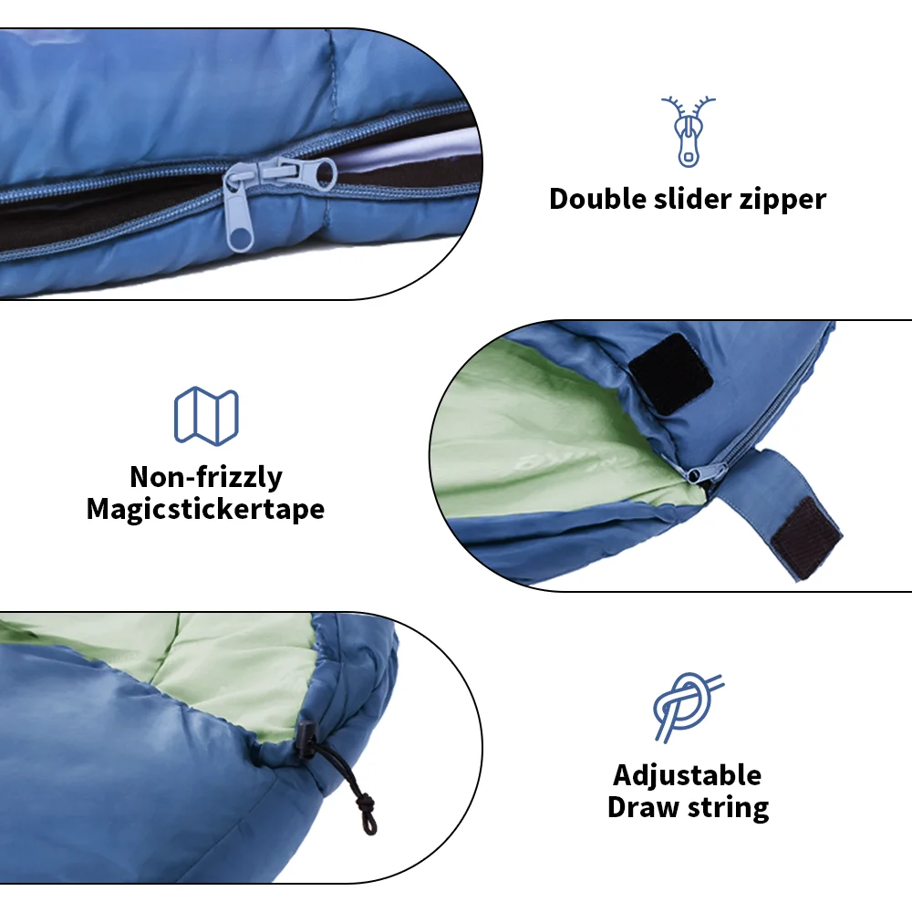Sac de couchage de camping ultralégers imperméables 0℃/+5℃ 4 saisons Naturehike MJ300 MJ600 – Image 6