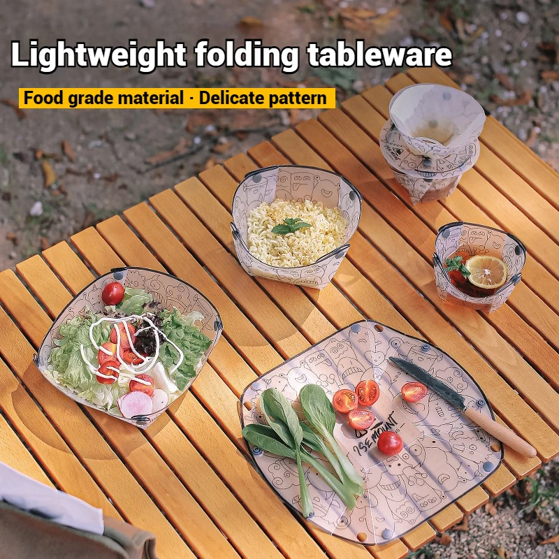 Vaisselle de camping pliable légère pour l'extérieur
