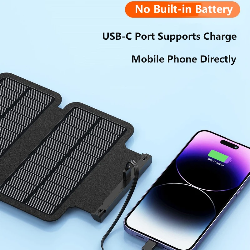 batterie/chargeur rapide solaire sans fil 20000mAh (6 panneaux solaires) manivelle – Image 4
