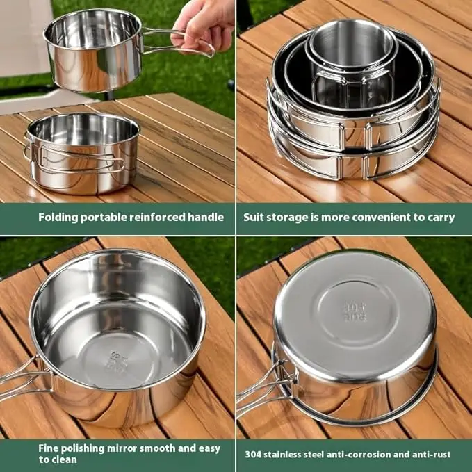 Ensemble de casseroles antiadhésives acier inoxydable – Image 6