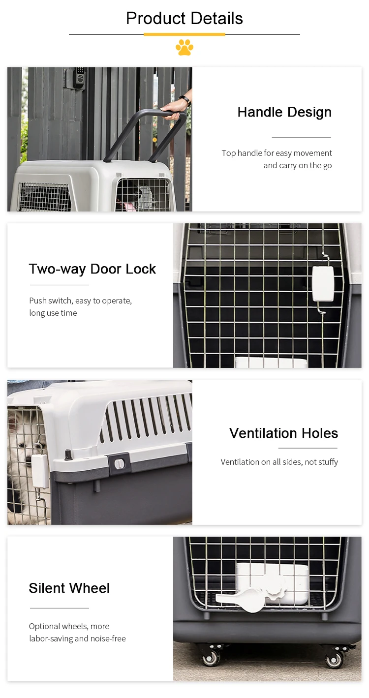 Dog Cage Pet Carrier Kennel Dog Travel Cate Portable Dog Cage for Small and Large Pets Air Box – Image 15