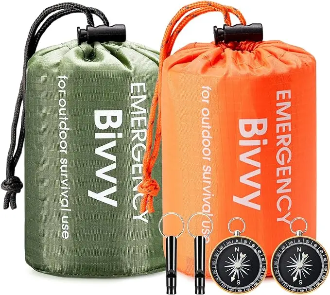 Le sac de couchage d'urgence/couverture d'urgence, d'abri de survie et de sac de bivouac d'urgence
