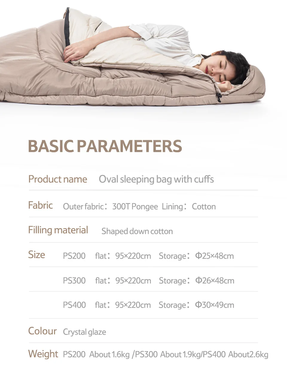 Sac de couchage 95 cm élargir imperméable chaud hiver équipement de couchage lavable en Machine 3 saisons – Image 15