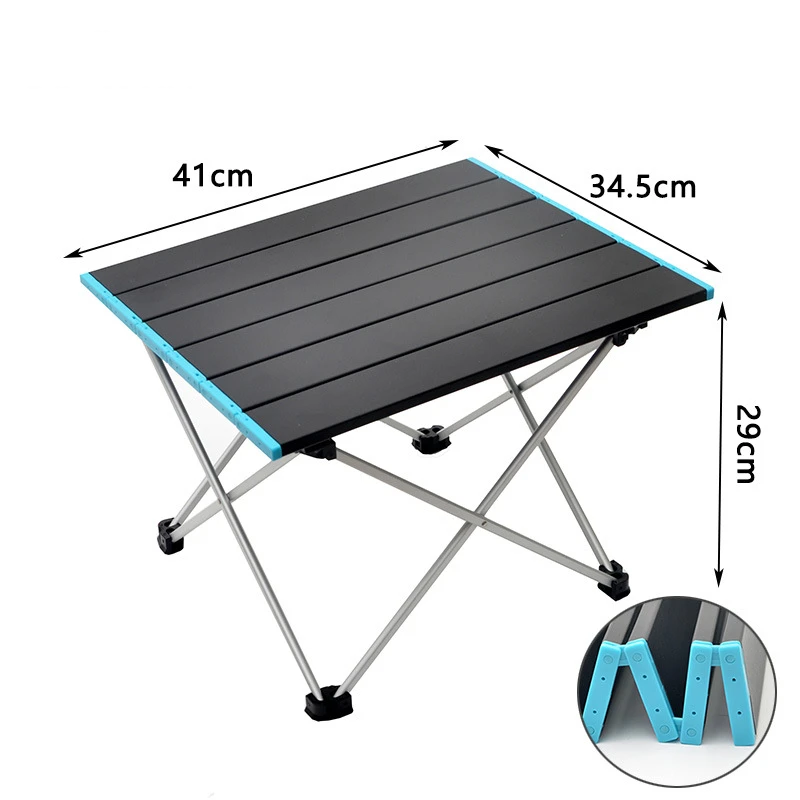 Table de camping pliable ultra-légère alliage d'aluminium haute résistance 41 x 34.5 x29 cm / 56 x 40 x 40 cm – Image 7