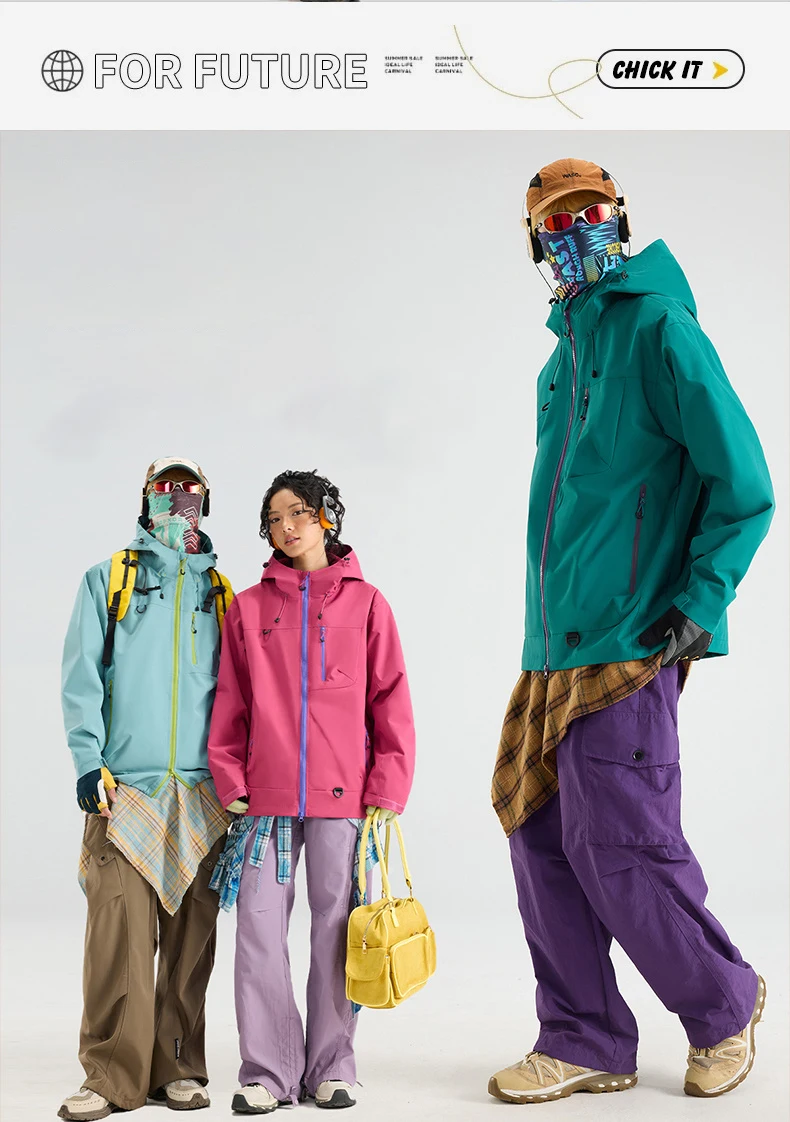 Veste à capuche de randonnée unisexe imperméable, coupe-vent d'automne – Image 15