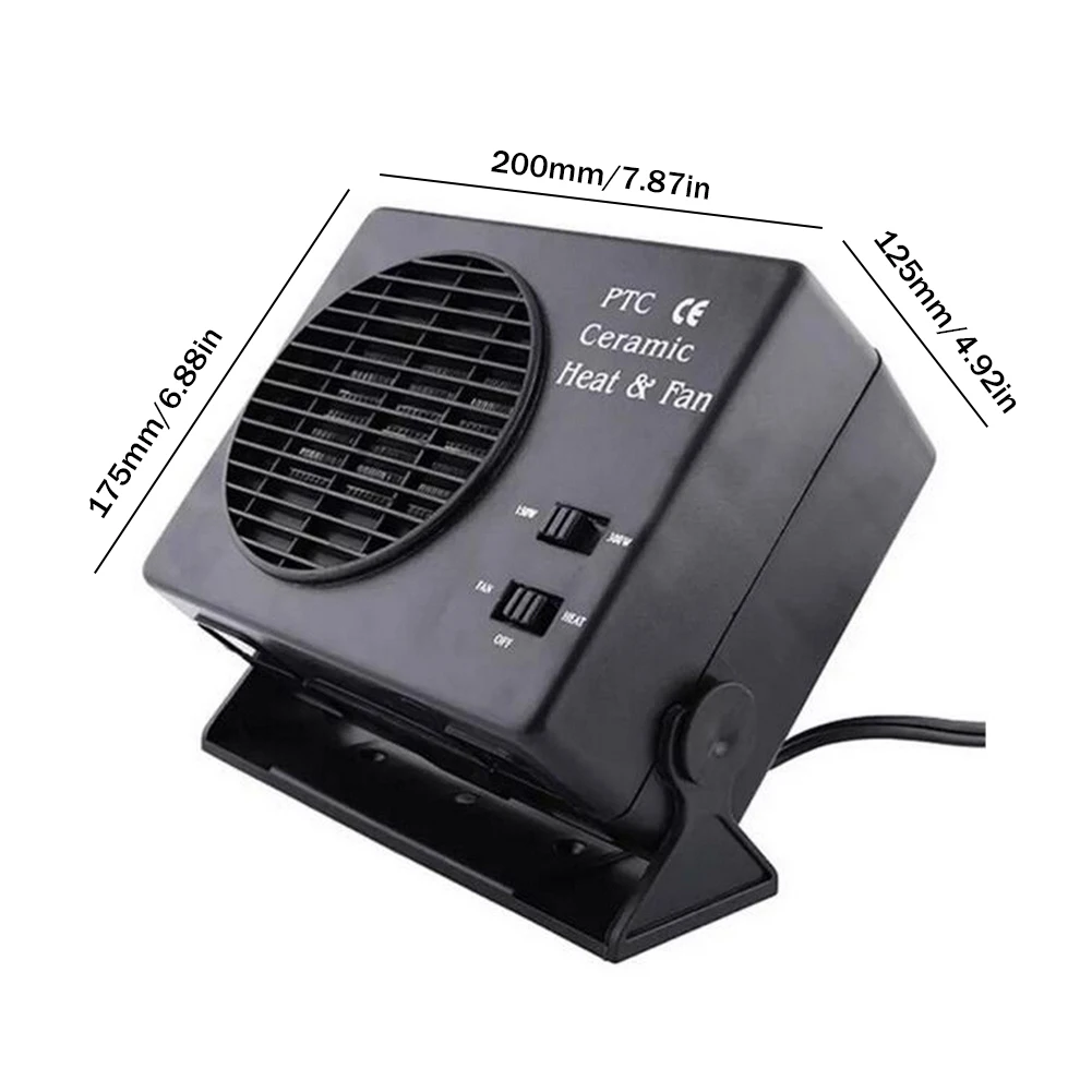 Chauffage de voiture 150/300W 12V Dégivreur de vitres Désembuer – Image 6
