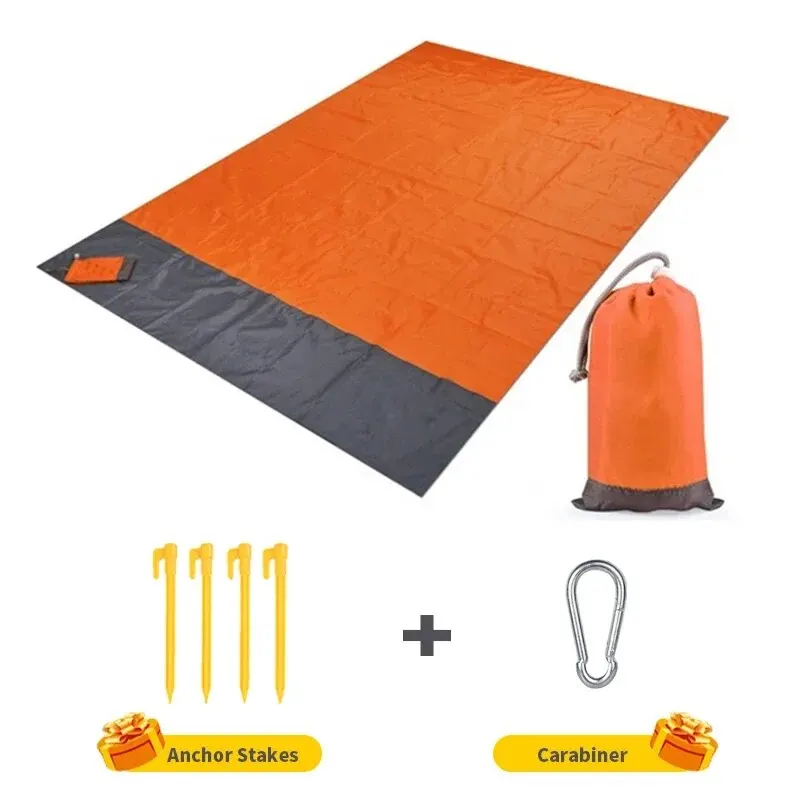 Tapis/drap/Couverture de plage imperméable et résistante au sable 200 x 140 cm légère – Image 9