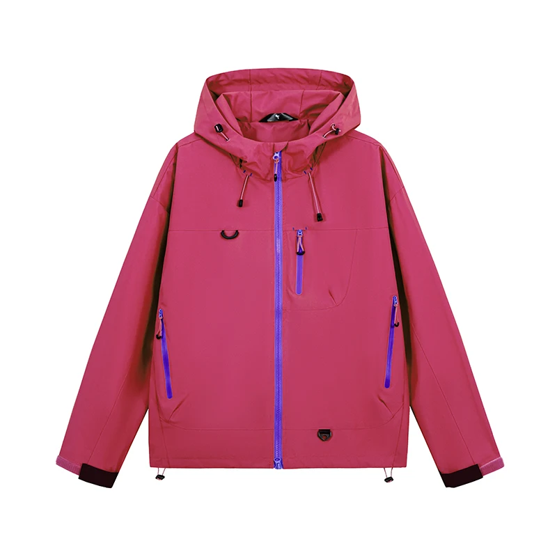 Veste à capuche de randonnée unisexe imperméable, coupe-vent d'automne – Image 9