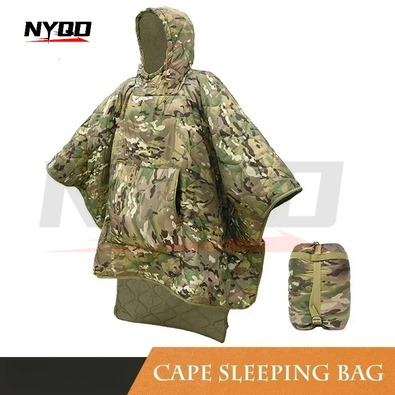 Poncho/Couverture camouflage isolante imperméable doublure chaude d'hiver idéale pour la chasse ou acivité en plein air