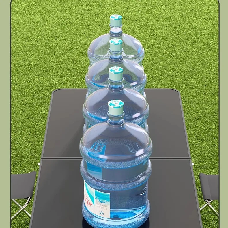 Table de pique-nique pliante 4 personnes réglable en hauteur cadre aluminium 3 versions 100/120/180 cm de long – Image 2