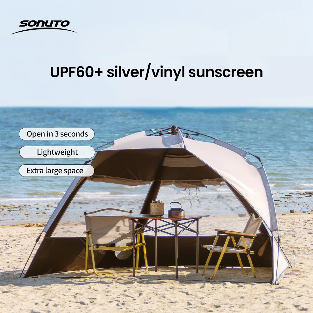 Tente/habrit de camping, ouverture automatique rapide, Sonuto 3-4P
