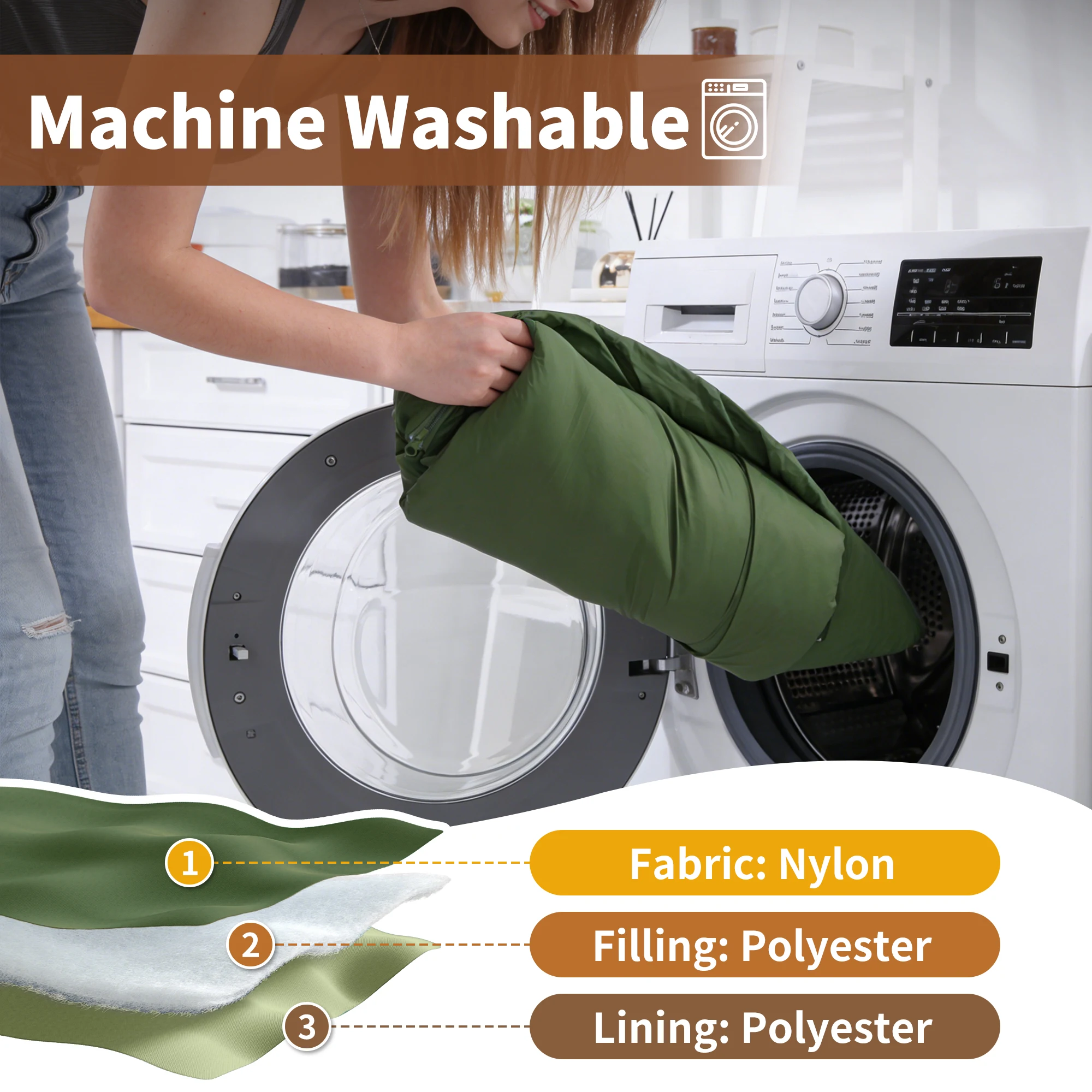 Sac de couchage enveloppe imperméable léger en feuille d'érable 15/5°C 3 saison – Image 6