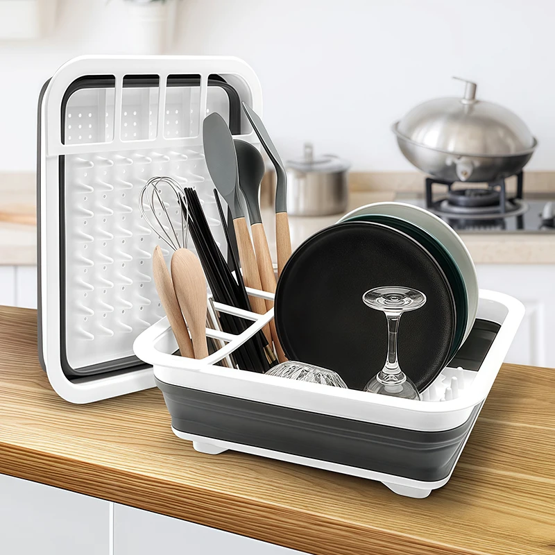 Égouttoir à vaisselle pliable et portable pour cuisine – Image 2