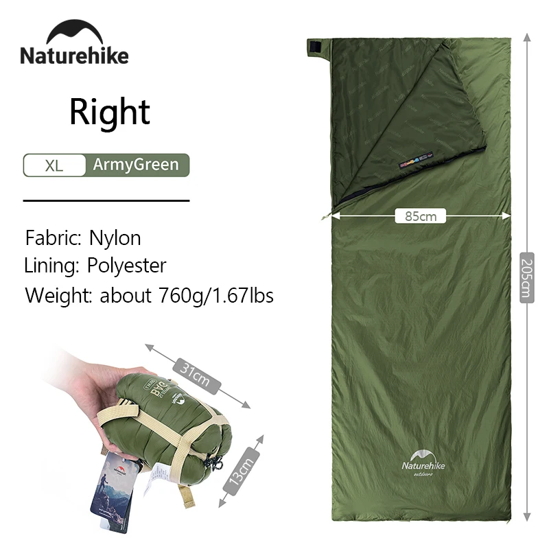 Sac de couchage de camping, imperméable, ultraléger, 3 saisons, grand sac Naturehike 2026 – Image 10