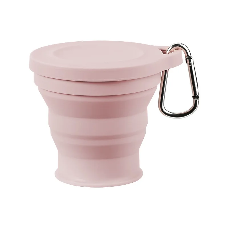 2 tasses pliables portables en silicone avec trou de suspension – Image 6