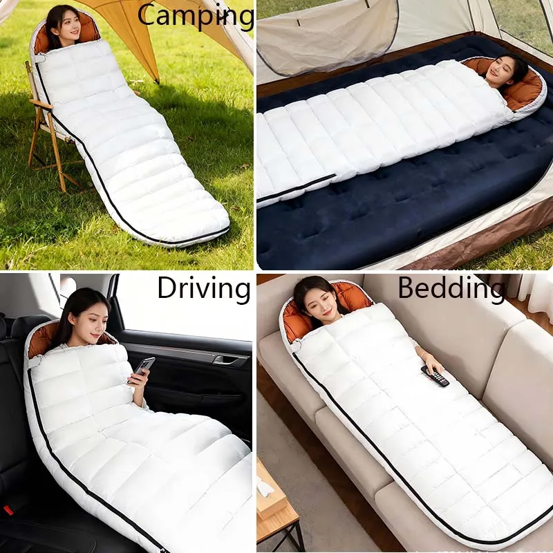 Sac de couchage en duvet imperméable plus large 225CM * 95CM – Image 6