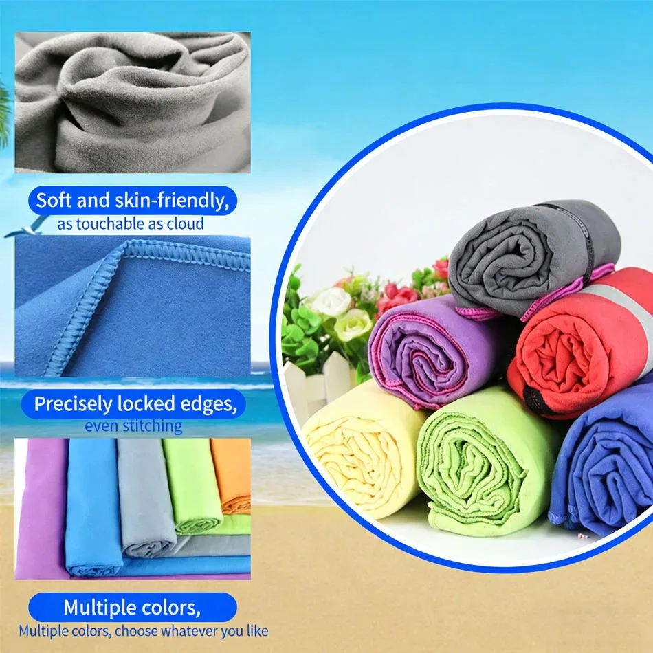 Serviette en microfibre, super absorbante séchage rapide, plage/yoga/natation/gym douce et légère – Image 6